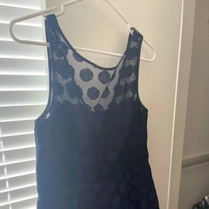 Dark blue sleeveless Betsey Johnson knee length